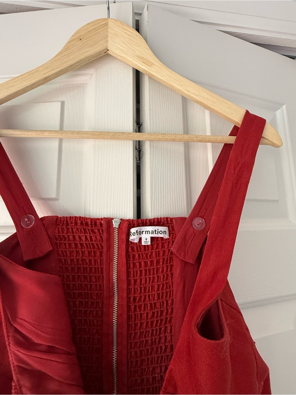 Balia Linen Dress Reformation in Sundried Tomato - Picture 8 of 11